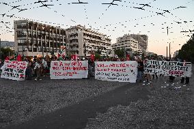 Protest In Solidarity With Lebanon Outside Israeli Embassy In Athens