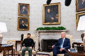 Biden And Zelensky Meet - Washington