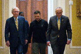 Zelensky Visits The Senate - Washington