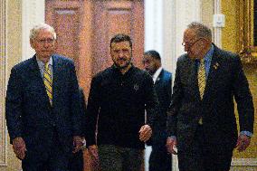 Zelensky Visits The Senate - Washington