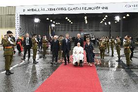 Pope Francis Leaves Luxembourg