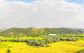 Wujianshan Mountain Wind Farm in Chuzhou