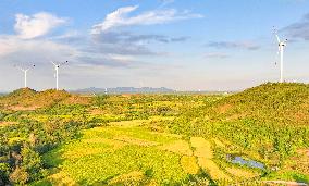 Wujianshan Mountain Wind Farm in Chuzhou