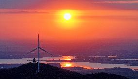 Wujianshan Mountain Wind Farm in Chuzhou