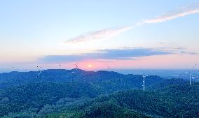 Wujianshan Mountain Wind Farm in Chuzhou