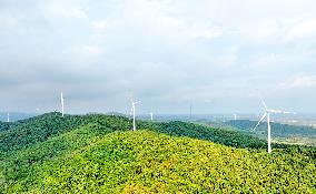 Wujianshan Mountain Wind Farm in Chuzhou