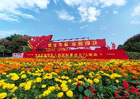 Flowers Decorate Celebrate National Day