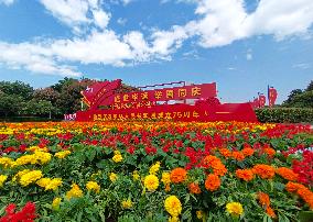 Flowers Decorate Celebrate National Day