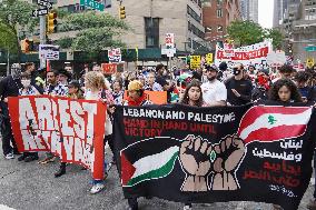 Protesters rally against Israel in New York