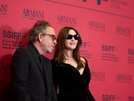 San Sebastian Festival - Monica Bellucci And Tim Burton