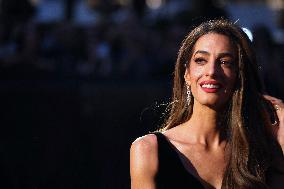 George And Amal Clooney Arriving For The Albie Awards - NYC