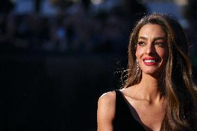 George And Amal Clooney Arriving For The Albie Awards - NYC