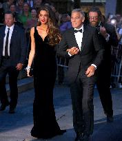 George And Amal Clooney Arriving For The Albie Awards - NYC