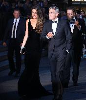 George And Amal Clooney Arriving For The Albie Awards - NYC