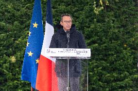 Bruno Retailleau at a farewell ceremony - Velizy-Villacoublay