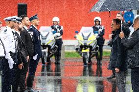 Bruno Retailleau at a farewell ceremony - Velizy-Villacoublay