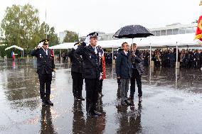 Bruno Retailleau at a farewell ceremony - Velizy-Villacoublay