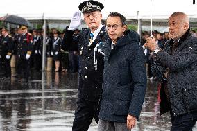 Bruno Retailleau at a farewell ceremony - Velizy-Villacoublay