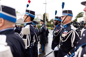 Bruno Retailleau at a farewell ceremony - Velizy-Villacoublay