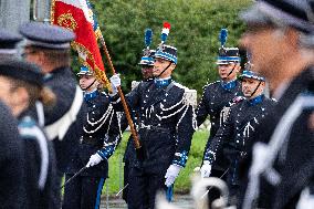 Bruno Retailleau at a farewell ceremony - Velizy-Villacoublay