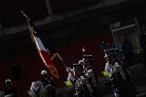 Bruno Retailleau at a farewell ceremony - Velizy-Villacoublay