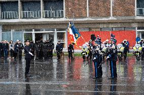 Bruno Retailleau at a farewell ceremony - Velizy-Villacoublay