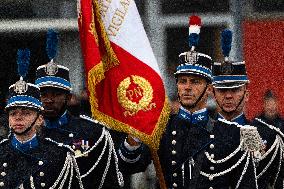 Bruno Retailleau at a farewell ceremony - Velizy-Villacoublay