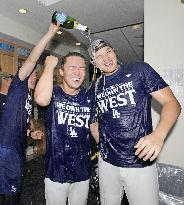 Baseball: Dodgers clinch NL West title