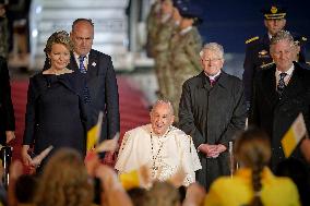 Royals Welcome Pope Francis - Brussels