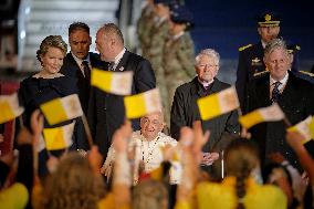 Royals Welcome Pope Francis - Brussels