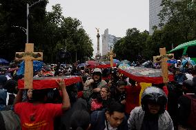 Mothers And Fathers Of The 43 Ayotzinapa Students March 10 Years After Their Disappearance