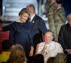 Royals Welcome Pope Francis - Brussels