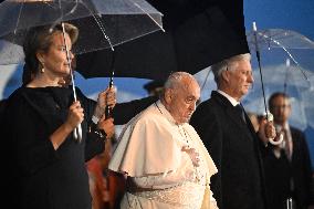 Royals Welcome Pope Francis - Brussels