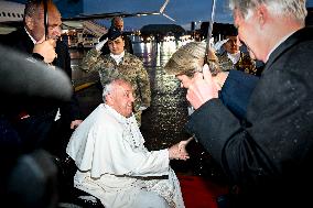 Royals Welcome Pope Francis - Brussels