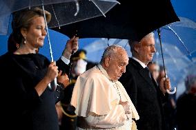 Royals Welcome Pope Francis - Brussels