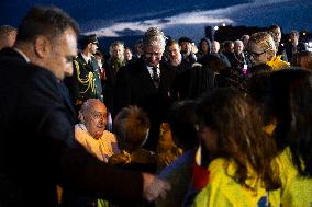 Royals Welcome Pope Francis - Brussels