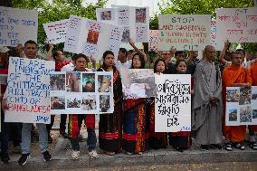 Protest Against The Massacre Of The Jumma Minority In Bangladesh