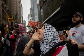 Pro-Palestinian Protest Over Netanyahu's Visit To United Nations - September 26, 2024