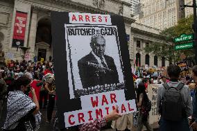 Pro-Palestinian Protest Over Netanyahu's Visit To United Nations - September 26, 2024