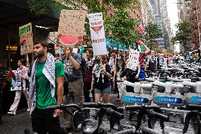 Pro-Palestinian Protest Over Netanyahu's Visit To United Nations - September 26, 2024