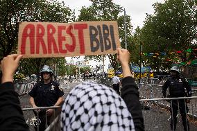 Pro-Palestinian Protest Over Netanyahu's Visit To United Nations - September 26, 2024