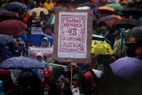 Mothers And Fathers Of The 43 Ayotzinapa Students March 10 Years After Their Disappearance