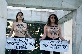 Femen Takes Action To Decriminalise Abortion - Madrid