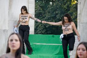 Femen Takes Action To Decriminalise Abortion - Madrid