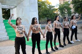 Femen Takes Action To Decriminalise Abortion - Madrid