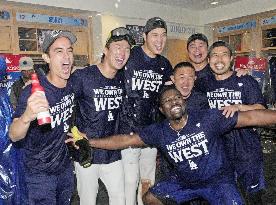 Baseball: Dodgers clinch NL West title