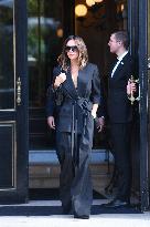 PFW - Victoria Beckham Leaves Her Hotel