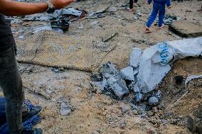 Deir al-Balah Tent Camp Hit By Israeli Strike - Gaza