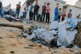 Deir al-Balah Tent Camp Hit By Israeli Strike - Gaza