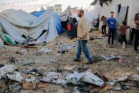 Deir al-Balah Tent Camp Hit By Israeli Strike - Gaza